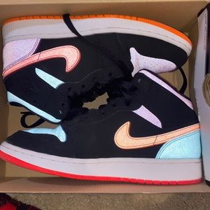jordan 1 mid gs multi-color reflective "candy"
